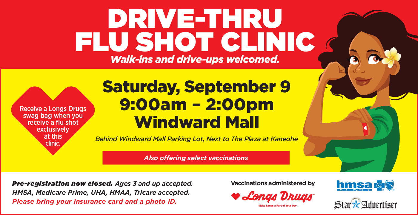 Longs Drugs Windward Mall Drive-Thru Flu Shot Clinic